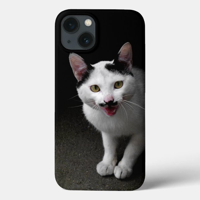 Funda De Case-Mate Para iPhone Gato con bigote (Reverso)