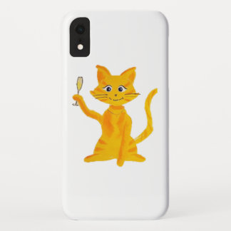 Funda Para iPhone XR Gato con champán