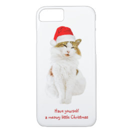 Funda Para iPhone 8/7 Gato con el Gorra de Santa