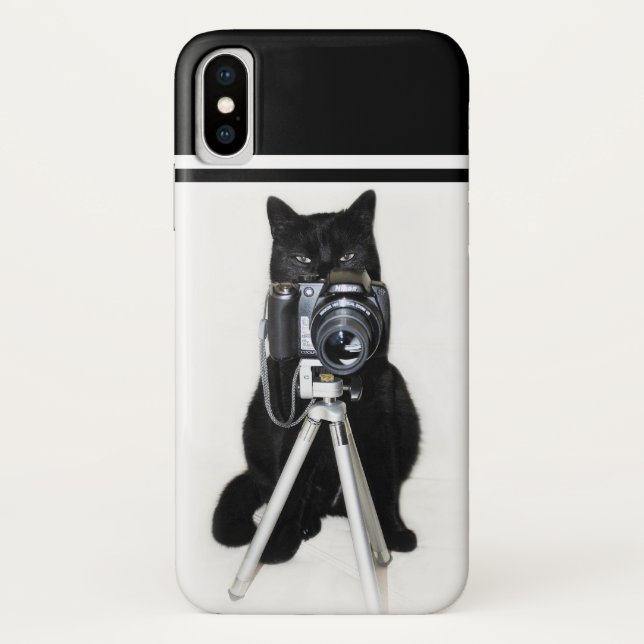 Funda De Case-Mate Para iPhone Gato con la cámara (Reverso)