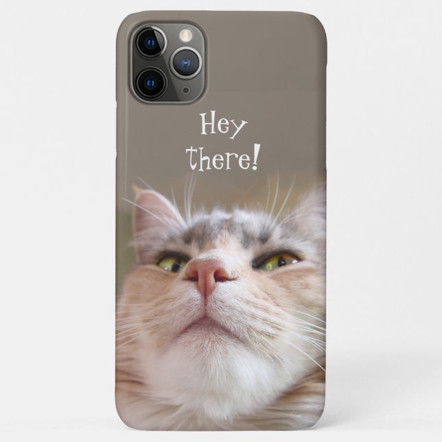 Funda De Case-Mate Para iPhone Gato con mensaje (Reverso)