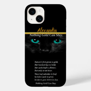 Funda Para iPhone 14 De Case-Mate Gato con ojos turquesa poema de Robert Frost