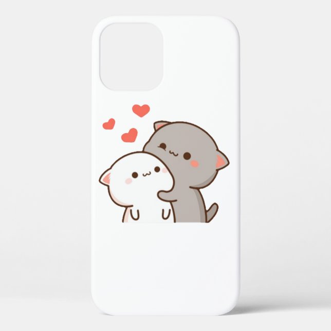 Funda De Case-Mate Para iPhone Gato cutáneo mochi (Reverso )