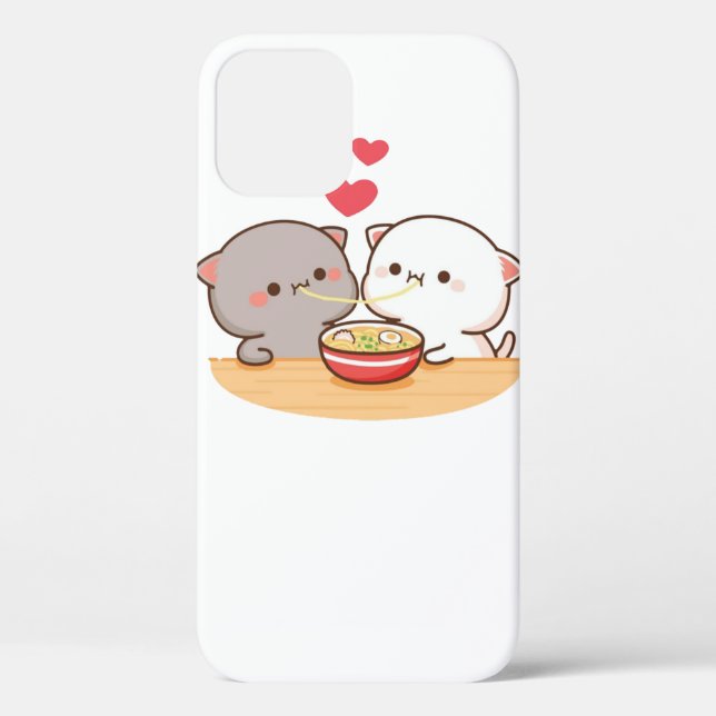Funda De Case-Mate Para iPhone Gato cutáneo mochi (Reverso )