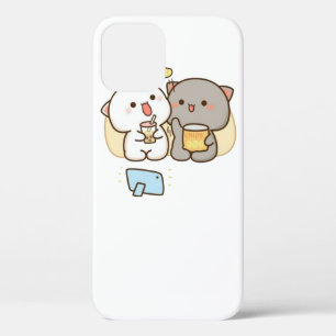 Funda Para iPhone 12 Gato cutáneo mochi