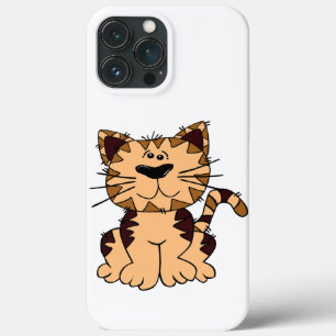 Funda Para iPhone 13 Pro Max GATO CUTE BEIGE AND BROWN big head