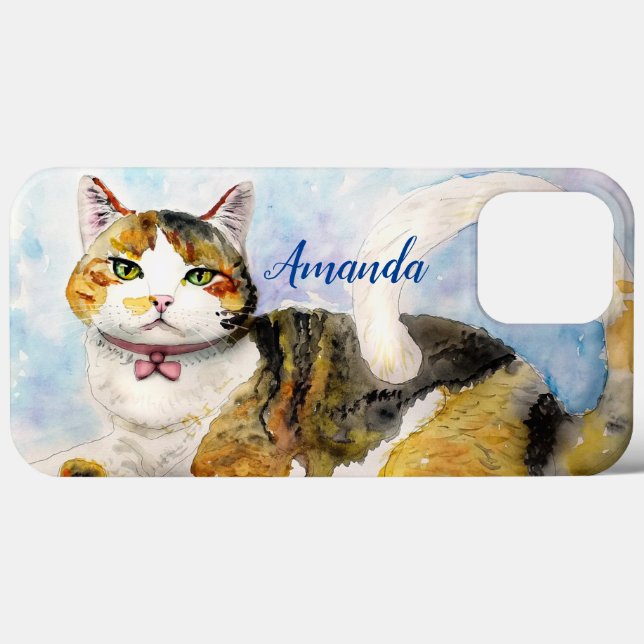 Funda De Case-Mate Para iPhone Gato de agua (Reverso  (Horizontal))