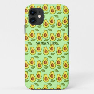 Funda Para iPhone 11 Gato de aguacate verde
