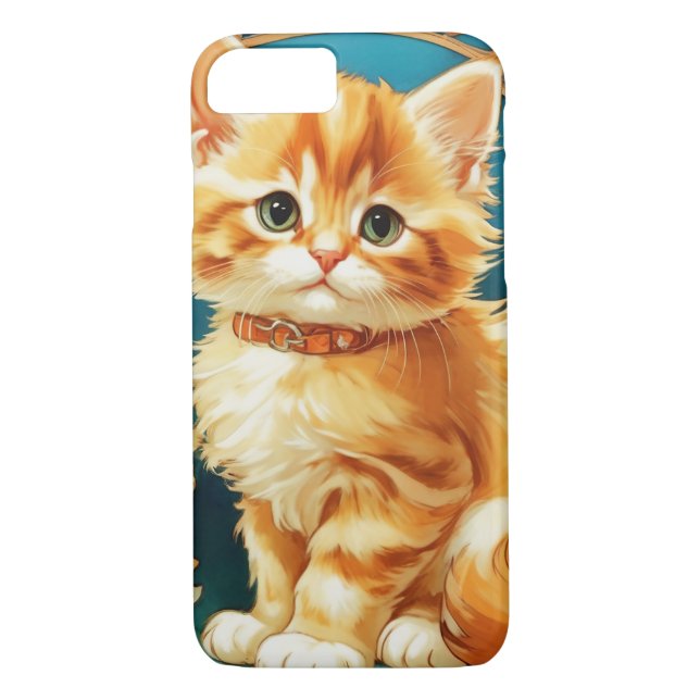 Funda De Case-Mate Para iPhone Gato de Alphonse Mucha Art Nouveau (Reverso)