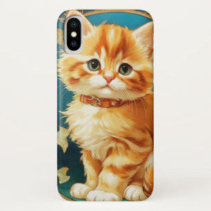 Funda Para iPhone X Gato de Alphonse Mucha Art Nouveau