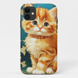Funda Para iPhone 11 Gato de Alphonse Mucha Art Nouveau