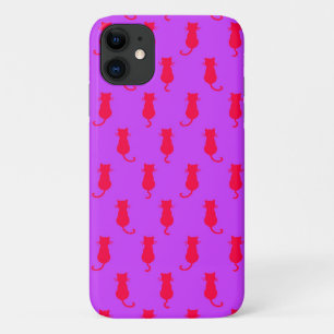 Funda Para iPhone 11 Gato de arte pop del patrón de punto de polka en r