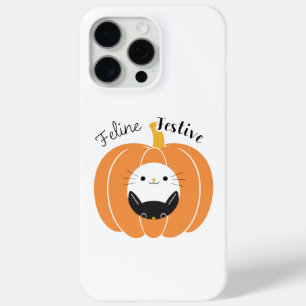 Funda Para iPhone 15 Pro Max Gato de calabaza festivo felino lindo Halloween iP