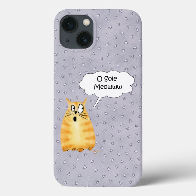 Funda De Case-Mate Para iPhone Gato de canto divertido (Reverso)