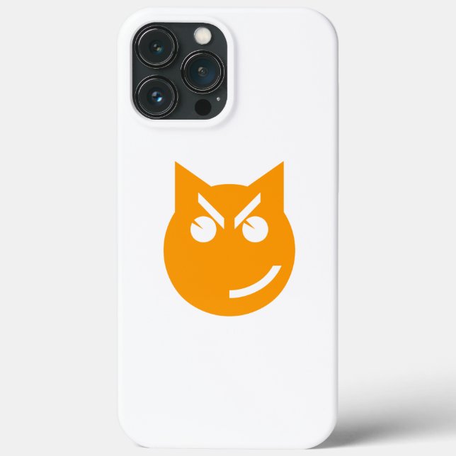 Funda De Case-Mate Para iPhone Gato de Emoji sonriente (Reverso )