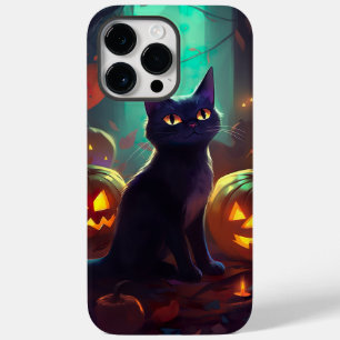 Funda Para iPhone 14 Pro Max De Case-Mate Gato de Esmoquin de Halloween con Calabazas Espelu