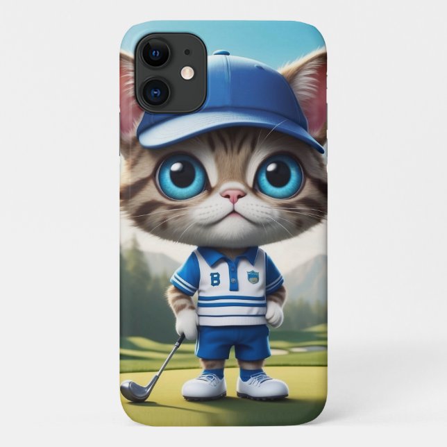 Funda De Case-Mate Para iPhone Gato de golf (Reverso)