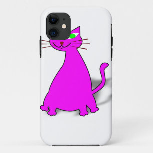 Funda Para iPhone 11 Gato de grasa rosa