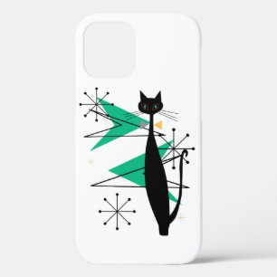 Funda Para iPhone 12 Gato de Guay moderno MCM de la era retro atómica d