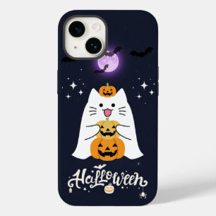 Funda Para iPhone 14 De Case-Mate Gato de Halloween a la luz de la luna: Noche espel