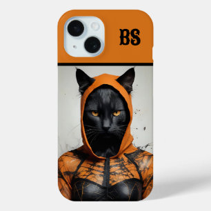 Funda Para iPhone 15 Gato de Halloween lindo y espeluznante disfrazado