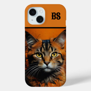 Funda Para iPhone 15 Gato de Halloween lindo y espeluznante disfrazado