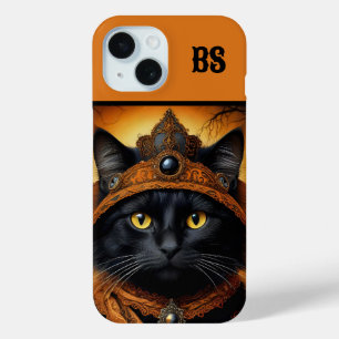 Funda Para iPhone 15 Gato de Halloween lindo y espeluznante disfrazado