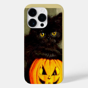 Funda Para iPhone 14 Pro De Case-Mate Gato de Halloween vintage y linterna de Jack-o