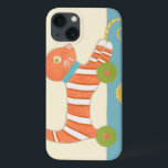 Funda Para iPhone 13 Gato de juguete a rayas con bola de cuerda<br><div class="desc">¿Quién quiere jugar con este gato de juguete a rayas de Chariklia Zarris? Si tan sólo fuera un juguete real y no una huella, se podría arrastrar por la bola de la cuerda pegada o empujarla usando las ruedas debajo. Un gran regalo para la guardería de un niño, ¡pide tu...</div>