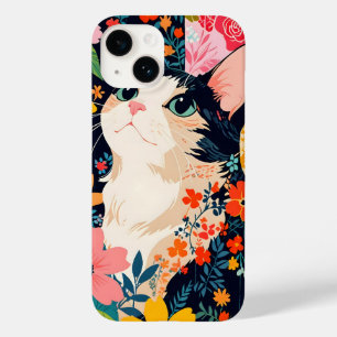 Funda Para iPhone 14 De Case-Mate Gato de parches florales