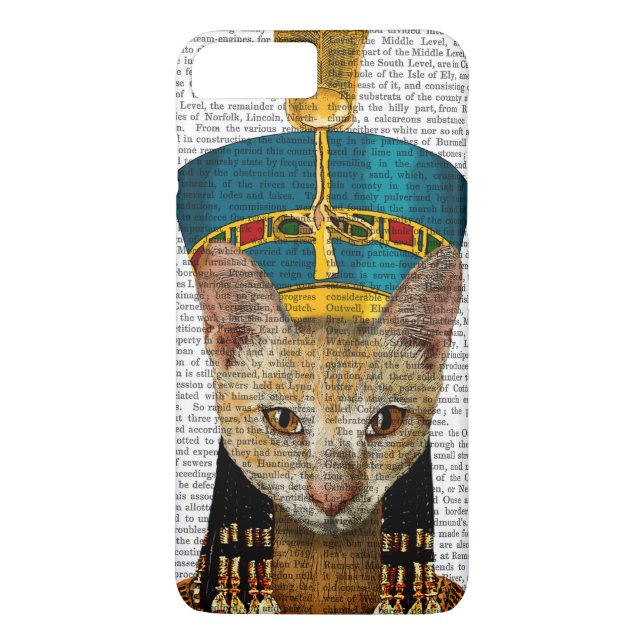 Funda De Case-Mate Para iPhone Gato de reina egipcio (Reverso)