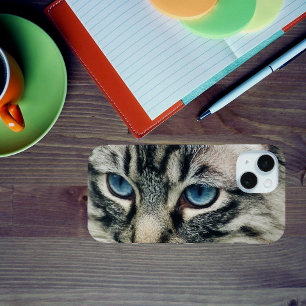 Funda Para iPhone 15 Gato de Tabby con ojos azules
