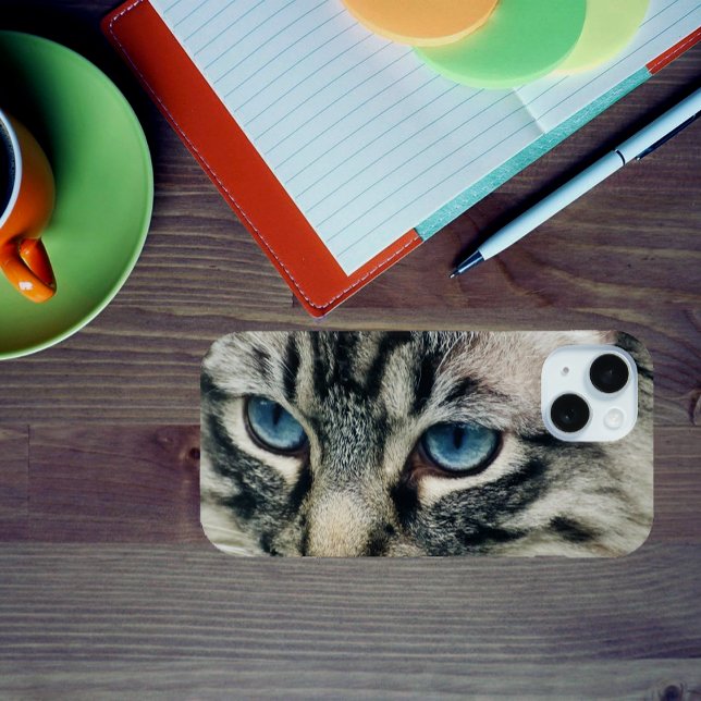 Funda De Case-Mate Para iPhone Gato de Tabby con ojos azules (Subido por el creador)