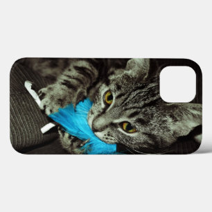 Funda Para iPhone 13 Gato de Tabby con pluma de Shirley Taylor
