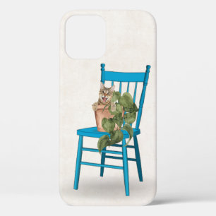 Funda Para iPhone 12 Gato de Tabby en una planta de apareamiento