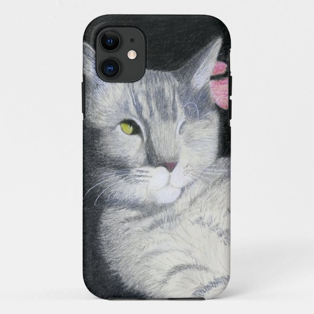 Funda De Case-Mate Para iPhone Gato de tabla (Reverso)