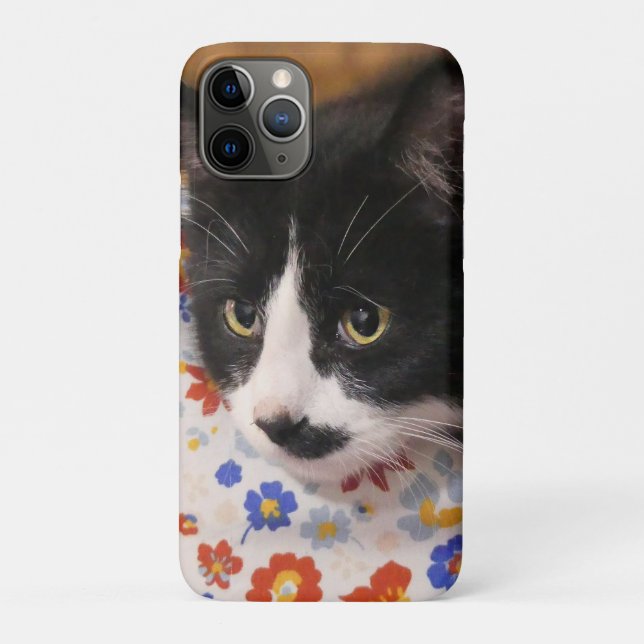 Funda De Case-Mate Para iPhone Gato de Tuxedo (Reverso)