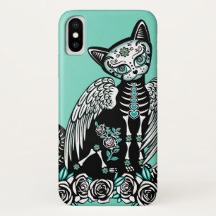 Funda Para iPhone X Gato del cráneo del azúcar
