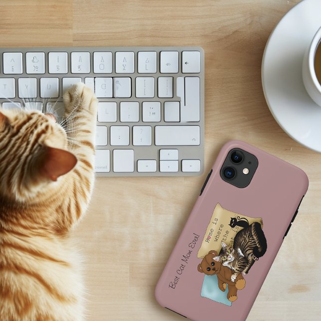 Funda De Case-Mate Para iPhone Gato del día de la madre (Subido por el creador)