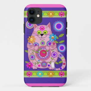 Funda Para iPhone 11 Gato del flower power