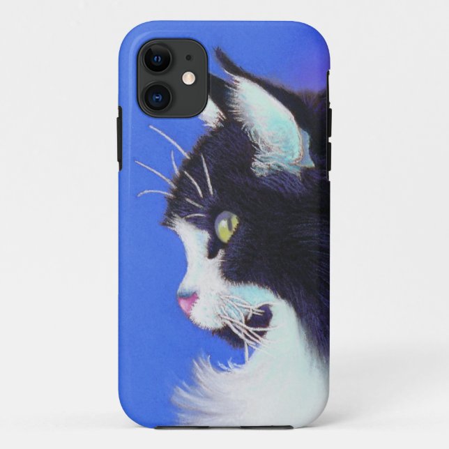 Funda De Case-Mate Para iPhone Gato del smoking del foco (Reverso)