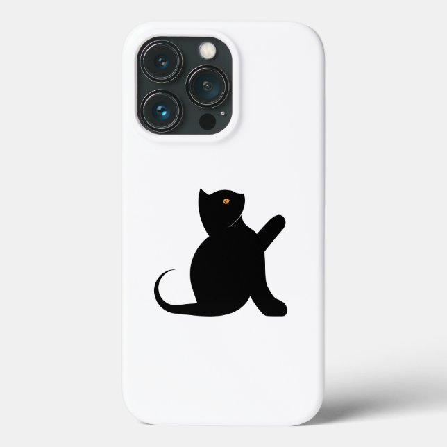 Funda De Case-Mate Para iPhone Gato diciendo hola (Reverso )