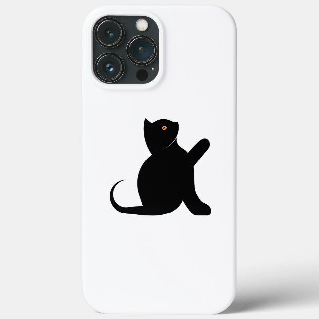 Funda De Case-Mate Para iPhone Gato diciendo hola (Reverso )