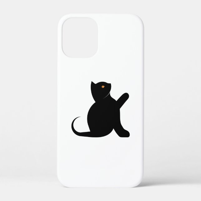 Funda De Case-Mate Para iPhone gato diciendo hola (Reverso )