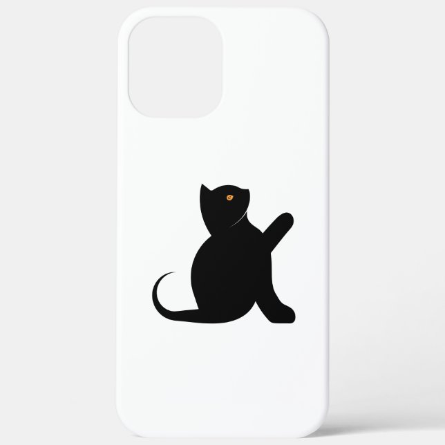 Funda De Case-Mate Para iPhone Gato diciendo hola (Reverso )