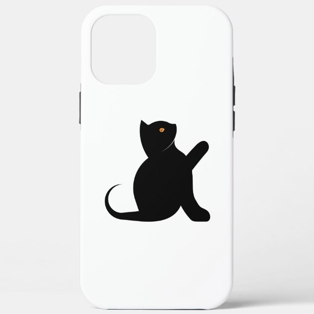 Funda De Case-Mate Para iPhone Gato diciendo hola (Reverso )