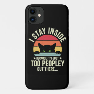 Funda Para iPhone 11 Gato Divertido Me Quedo Dentro Porque Hay Demasiad
