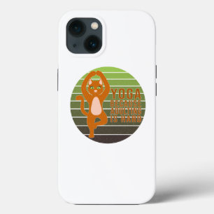 Funda Para iPhone 13 Gato divertido y lindo haciendo yoga. diseño diver