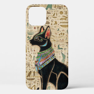 Funda Para iPhone 12 Gato egipcio - Bastet en el papiro