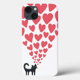 Funda Para iPhone 13 Gato en amor